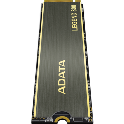 Твердотельный накопитель ADATA SSD LEGEND 800, 500GB, M.2(22x80mm), NVMe 1.4, PCIe 4.0 x4, 3D NAND, R/W 3500/2200MB/s, IOPs н.д./н.д., TBW 300, DWPD 0.55, with Heat Sink (3 года)