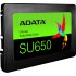 Твердотельный накопитель ADATA SSD Ultimate SU650, 512GB, 2.5" 7mm, SATA3, 3D TLC, R/W 520/450MB/s, IOPs 40 000/75 000, TBW 280, DWPD 0.5 (3 года)