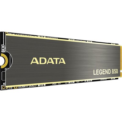 Твердотельный накопитель ADATA SSD LEGEND 850, 2TB, M.2(22x80mm), NVMe 1.4, PCIe 4.0 x4, 3D NAND, R/W 5000/4500MB/s, IOPs 400 000/550 000, TBW 2000, DWPD 0.54, with Heat Sink (5 лет)