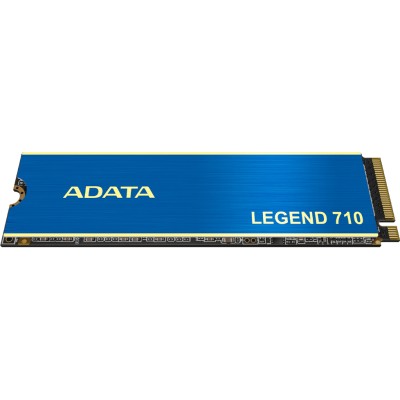 Твердотельный накопитель ADATA SSD LEGEND 710, 256GB, M.2(22x80mm), NVMe 1.4, PCIe 3.0 x4, 3D NAND, R/W 2100/1000MB/s, IOPs 90 000/130 000, TBW 65, DWPD 0.23, with Heat Sink (3 года)