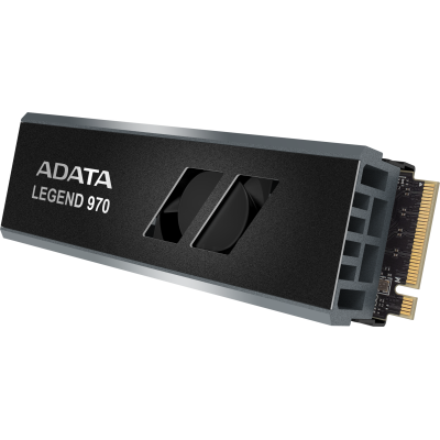 Твердотельный накопитель ADATA SSD LEGEND 970, 2000GB, M.2(22x80mm), NVMe 2.0, PCIe 5.0 x4, 3D NAND, R/W 10000/10000MB/s, IOPs 1 400 000/1 400 000, TBW 1400, DWPD 0.38, with Heat Sink (5 лет)