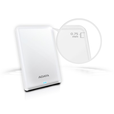 Внешний жесткий диск Portable HDD 2TB ADATA HV620S (White), USB 3.2 Gen1, 115x78x11.5mm, 152g /3 года/