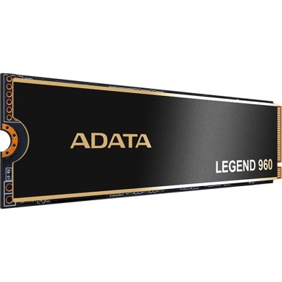 Твердотельный накопитель ADATA SSD LEGEND 960, 2000GB, M.2(22x80mm), NVMe 1.4, PCIe 4.0 x4, 3D NAND, R/W 7400/6800MB/s, IOPs 750 000/630 000, DRAM buffer 2000MB, TBW 1560, DWPD 0.43, with Heat Spreade