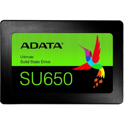 Твердотельный накопитель ADATA SSD Ultimate SU650, 120GB, 2.5" 7mm, SATA3, 3D TLC, R/W 520/320MB/s, IOPs 20 000/75 000, TBW 70, DWPD 0.5 (3 года)