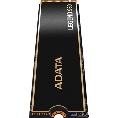 Твердотельный накопитель ADATA SSD LEGEND 960, 4000GB, M.2(22x80mm), NVMe 1.4, PCIe 4.0 x4, 3D NAND, R/W 7400/6800MB/s, IOPs 700 000/550 000, DRAM buffer 4000MB, TBW 3120, DWPD 0.43, with Heat Spreade