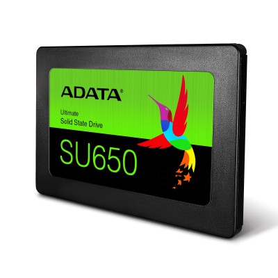 Твердотельный накопитель ADATA SSD Ultimate SU650, 480GB, 2.5" 7mm, SATA3, 3D TLC, R/W 520/450MB/s, IOPs 40 000/75 000, TBW 280, DWPD 0.5 (3 года)