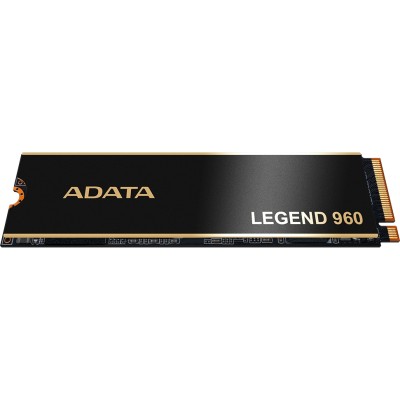 Твердотельный накопитель ADATA SSD LEGEND 960, 4000GB, M.2(22x80mm), NVMe 1.4, PCIe 4.0 x4, 3D NAND, R/W 7400/6800MB/s, IOPs 700 000/550 000, DRAM buffer 4000MB, TBW 3120, DWPD 0.43, with Heat Spreade