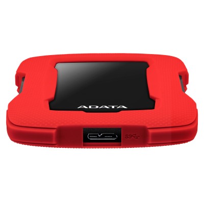 Внешний жесткий диск Portable HDD 2TB ADATA HD330 (Red), Silicone, USB 3.2 Gen1, 133x89x16mm, 190g /3 года/