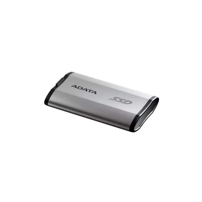 Твердотельный накопитель ADATA External SSD SD810, 4000GB, Type-C, USB 3.2 Gen2х2, up to R/W 2000/2000 MB/s, 72.7x44x12.2mm, Silver (5 лет)