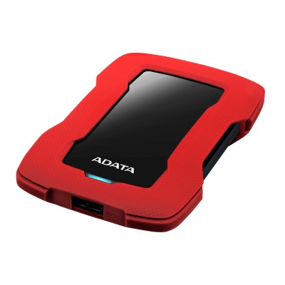 Внешний жесткий диск Portable HDD 2TB ADATA HD330 (Red), Silicone, USB 3.2 Gen1, 133x89x16mm, 190g /3 года/