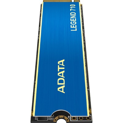 Твердотельный накопитель ADATA SSD LEGEND 710, 1024GB, M.2(22x80mm), NVMe 1.4, PCIe 3.0 x4, 3D NAND, R/W 2400/1800MB/s, IOPs 180 000/150 000, TBW 260, DWPD 0.23, with Heat Sink (3 года)