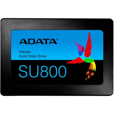 Твердотельный накопитель ADATA SSD Ultimate SU800, 512GB, 2.5" 7mm, SATA3, 3D TLC, R/W 560/520MB/s, IOPs 85 000/85 000, DRAM buffer 512MB, TBW 400, DWPD 0.7 (3 года)
