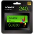 Твердотельный накопитель ADATA SSD Ultimate SU630, 240GB, 2.5" 7mm, SATA3, 3D QLC, R/W 520/450MB/s, IOPs 30 000/65 000, TBW 50, DWPD 0.2 (3 года)