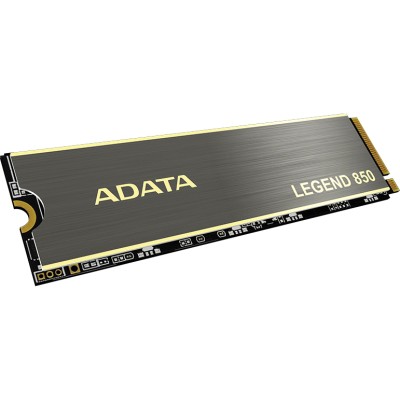 Твердотельный накопитель ADATA SSD LEGEND 850, 512GB, M.2(22x80mm), NVMe 1.4, PCIe 4.0 x4, 3D NAND, R/W 5000/2700MB/s, IOPs 380 000/530 000, TBW 500, DWPD 0.54, with Heat Sink (5 лет)