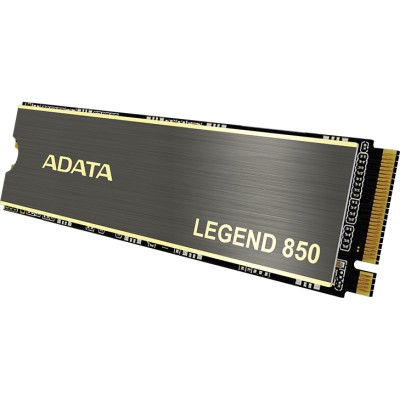 Твердотельный накопитель ADATA SSD LEGEND 850, 512GB, M.2(22x80mm), NVMe 1.4, PCIe 4.0 x4, 3D NAND, R/W 5000/2700MB/s, IOPs 380 000/530 000, TBW 500, DWPD 0.54, with Heat Sink (5 лет)