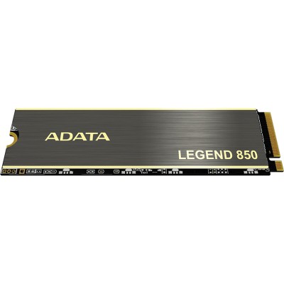 Твердотельный накопитель ADATA SSD LEGEND 850, 512GB, M.2(22x80mm), NVMe 1.4, PCIe 4.0 x4, 3D NAND, R/W 5000/2700MB/s, IOPs 380 000/530 000, TBW 500, DWPD 0.54, with Heat Sink (5 лет)