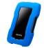 Внешний жесткий диск Portable HDD 2TB ADATA HD330 (Blue), Silicone, USB 3.2 Gen1, 133x89x16mm, 190g /3 года/