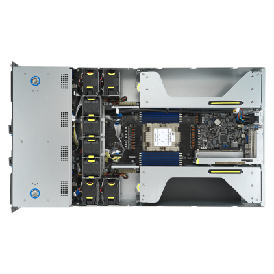 Серверная платформа ASUS ESC4000A-E12-SKU1, 2U GPU, 1 x SP5 LGA6096 EPYC 9004 (400W), 12DIMM DDR5, 2 x 2.5'' 90SF02M1-M000W0