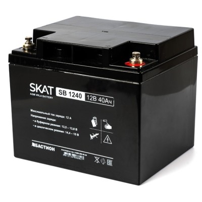 Аккумуляторная батарея SKAT SB 1240 ∙ Аккумулятор 12В 40 А∙ч Бастион