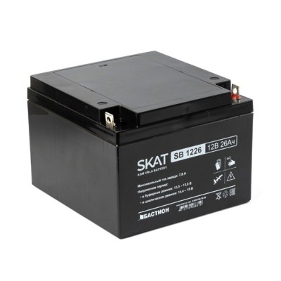 Аккумуляторная батарея SKAT SB 1226 ∙ Аккумулятор 12В 26 А∙ч Бастион