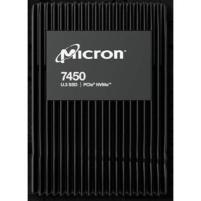 Серверные твердотельные накопители Micron SSD 7450 PRO, 3840GB, U.3(2.5" 15mm), NVMe, PCIe 4.0 x4, 3D TLC, R/W 6800/5300MB/s, IOPs 1 000 000/180 000, TBW 7300, DWPD 1 (12 мес.)