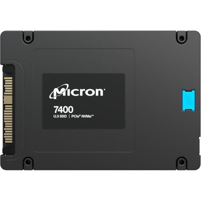 Твердотельный накопитель Micron SSD 7400 PRO, 3840GB, U.3(2.5" 7mm), NVMe, PCIe 4.0 x4, 3D TLC, R/W 6600/3500MB/s, IOPs 800 000/150 000, TBW 7000, DWPD 1 (12 мес.)