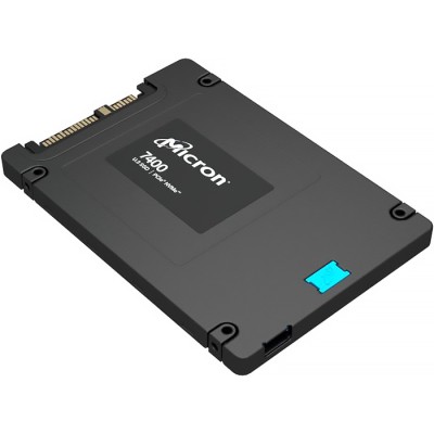 Твердотельный накопитель Micron SSD 7400 PRO, 3840GB, U.3(2.5" 7mm), NVMe, PCIe 4.0 x4, 3D TLC, R/W 6600/3500MB/s, IOPs 800 000/150 000, TBW 7000, DWPD 1 (12 мес.)