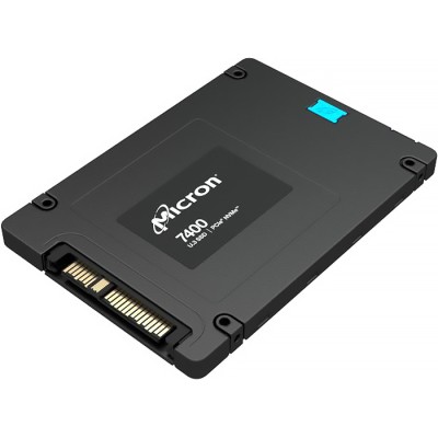 Твердотельный накопитель Micron SSD 7400 PRO, 3840GB, U.3(2.5" 7mm), NVMe, PCIe 4.0 x4, 3D TLC, R/W 6600/3500MB/s, IOPs 800 000/150 000, TBW 7000, DWPD 1 (12 мес.)