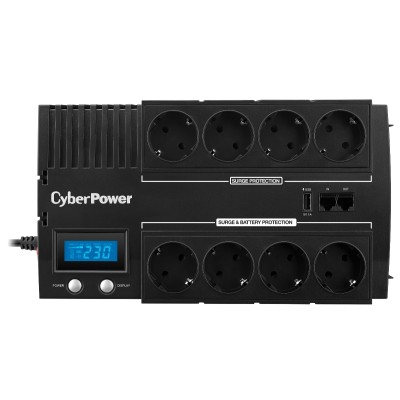 ИБП CyberPower BR1200ELCD, Line-Interactive, 1200VA/720W, 8 Schuko розеток, 1200VA