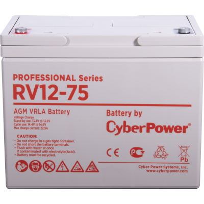 Аккумуляторная батарея PS CyberPower RV 12-75 12 В 75 Ач 12-75