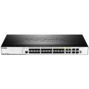 Сетевой коммутатор 20-Port 100/1000 SFP ports + 4 Combo 10/100/1000BASE-T/SFP ports + 4-Port 10G SFP+ D-Link