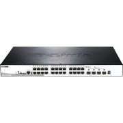 Сетевой коммутатор Gigabit Stackable SmartPro Switch with 24 10/100/1000Base-T PoE ports and 4 10G SFP+ ports D-Link