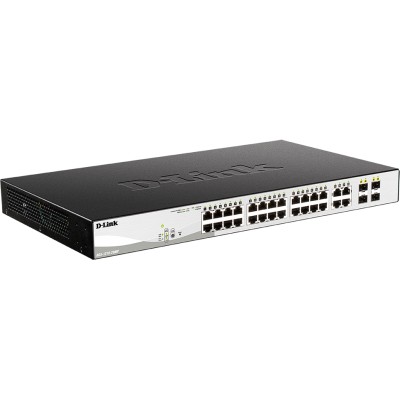 Коммутатор DGS-1210-28MP/F4A Smart L2 Switch 24х1000Base-T PoE D-Link