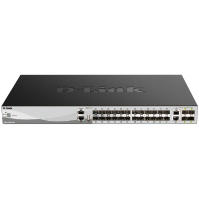 Коммутатор Managed L3 Stackable Switch 24x1000Base-X SFP D-Link