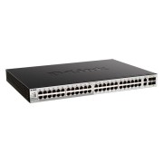 Коммутатор DGS-3130-54PS Managed L3 Stackable Switch 48x1000Base-T PoE, 2x10GBase-T, 4x10GBase-X SFP+, PoE Budget 370W (740W with DPS-700), Surge 6KV, CLI, 1000Base-T Management, RJ45 Console, USB, RPS, Dying Gasp