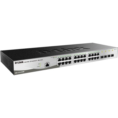 Коммутатор DGS-1210-28/ME/P/B Managed L2 Metro Ethernet Switch 24x1000Base-T D-Link