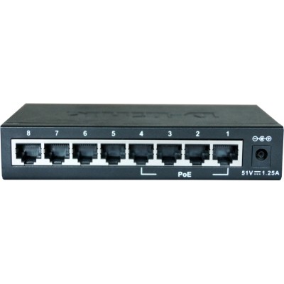 Сетевой коммутатор DES-1008P/C1A Unmanaged Switch 8x100Base-TX (4x100Base-TX PoE) D-Link