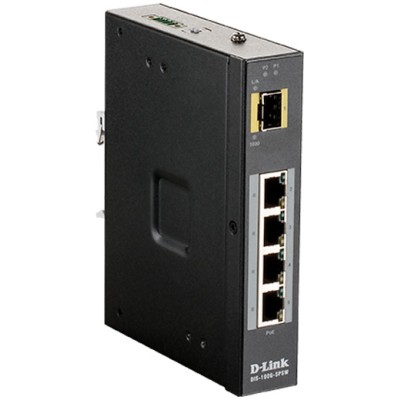 Коммутатор DIS-100G-5PSW Unmanaged Industrial Switch 4x1000Base-T PoE D-Link