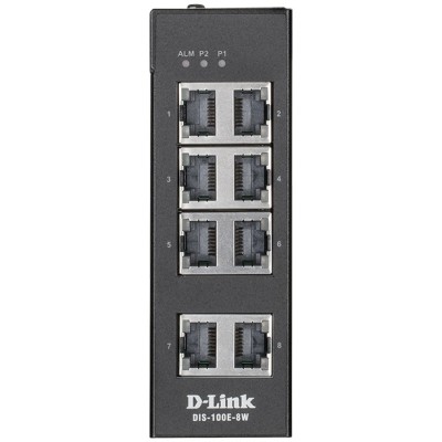 Коммутатор DIS-100G-10S Unmanaged Industrial Switch 8x1000Base-T D-Link