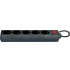 Сетевой фильтр Defender ES 3 3 м, черный, 5 розеток Surge Protector Defender ES 3 3m, black, 5 outlets