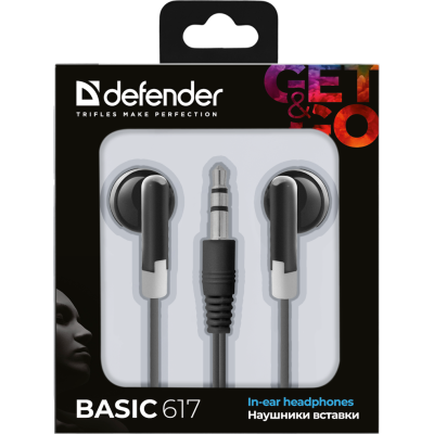 Defender #1 Наушники вставки Basic 617 черный