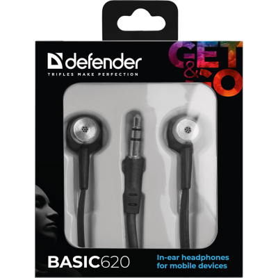 Defender Наушники вставки Basic 620 черный