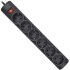 Сетевой фильтр Defender DFS 151 1,8 м, черный, 6 розеток Surge Protector Defender DFS 151 1,8m, black, 6 outlets