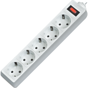 Сетевой фильтр Defender ES 1.8 1,8 м, белый, 5 розеток Surge Protector Defender ES 1.8 1,8m, white, 5 outlets