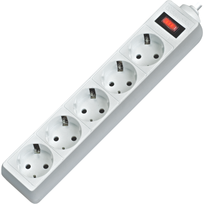 Сетевой фильтр Defender ES 1.8 1,8 м, белый, 5 розеток Surge Protector Defender ES 1.8 1,8m, white, 5 outlets