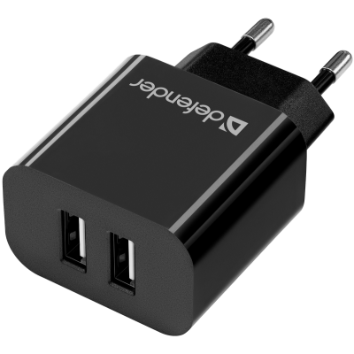 Defender Сетевой адаптер UPC-21 2xUSB,5V/2.1А кабель microUSB