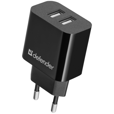 Defender Сетевой адаптер UPC-21 2xUSB,5V/2.1А кабель microUSB