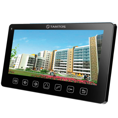 Монитор видеодомофона Tantos Prime Slim (Black) VZ Сенсорные кнопки 7" CVBS (PAL)