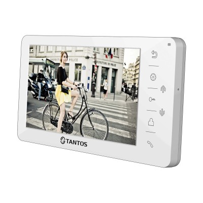 Монитор видеодомофона Tantos Amelie HD (White) VZ Сенсорные кнопки 7" TVI (720p)