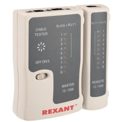 Тестер 12-1006 ∙ Тестер кабеля RJ-45+RJ-11 468 REXANT